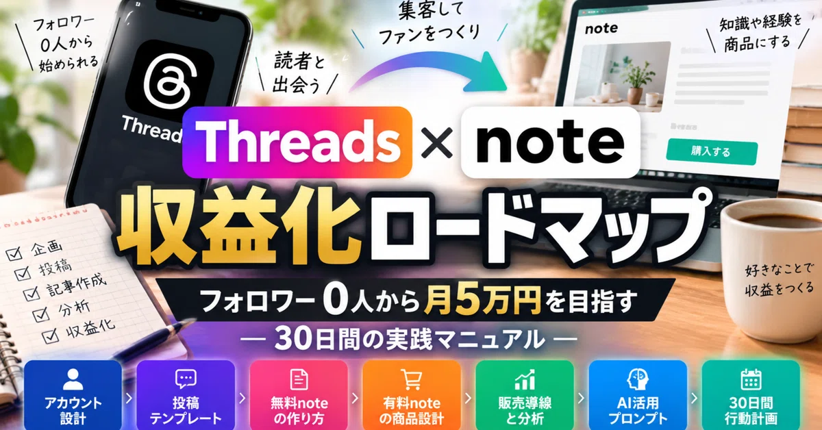 [Definitive Edition] Threads x note Monetization Roadmap | A 30-Day ...