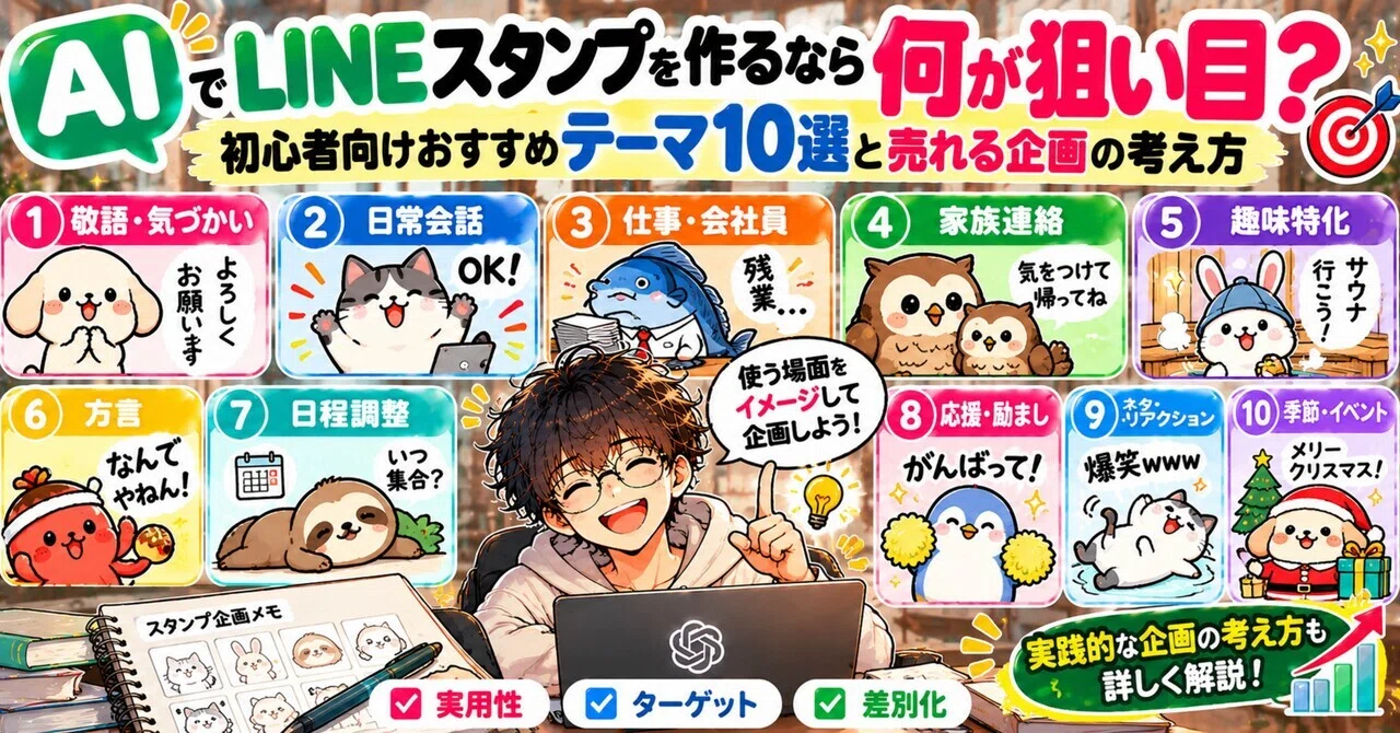 What to Aim For When Creating LINE Stickers with AI? | 10 Recommended ...
