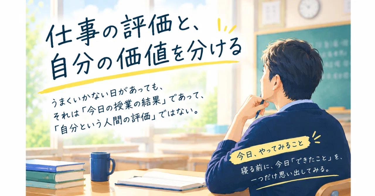 Separating Work Performance from Personal Worth｜yasu