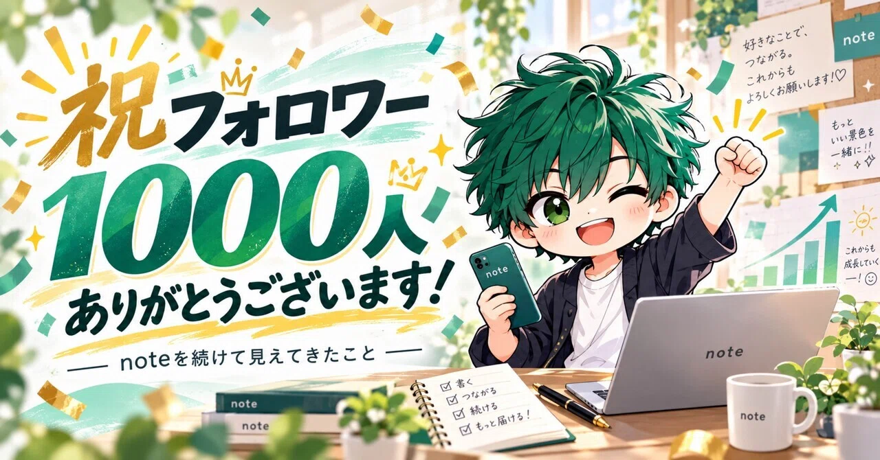 【note運用3週間】フォロワー0人から1000人まで。やったことを全部振り返る🔥｜いち｜プロダクトの人👀