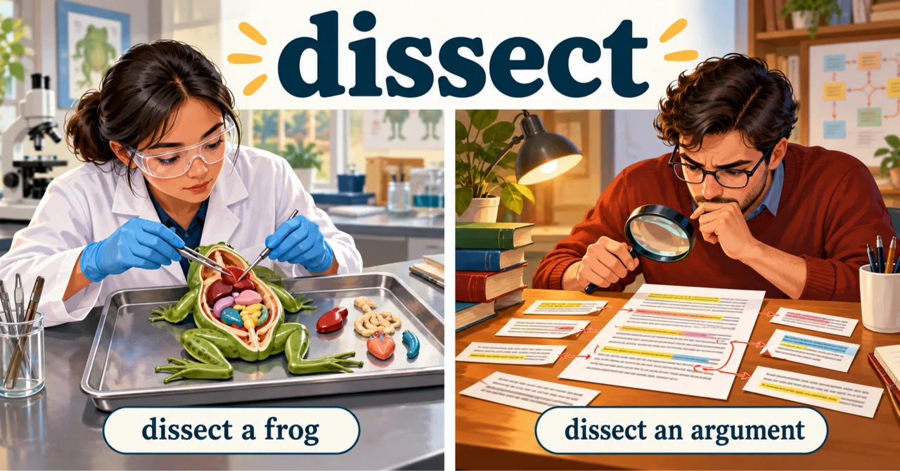 Esl Levels Explained dissect - Pronunciation, Meaning, Etymology, Example Sentences, and ...