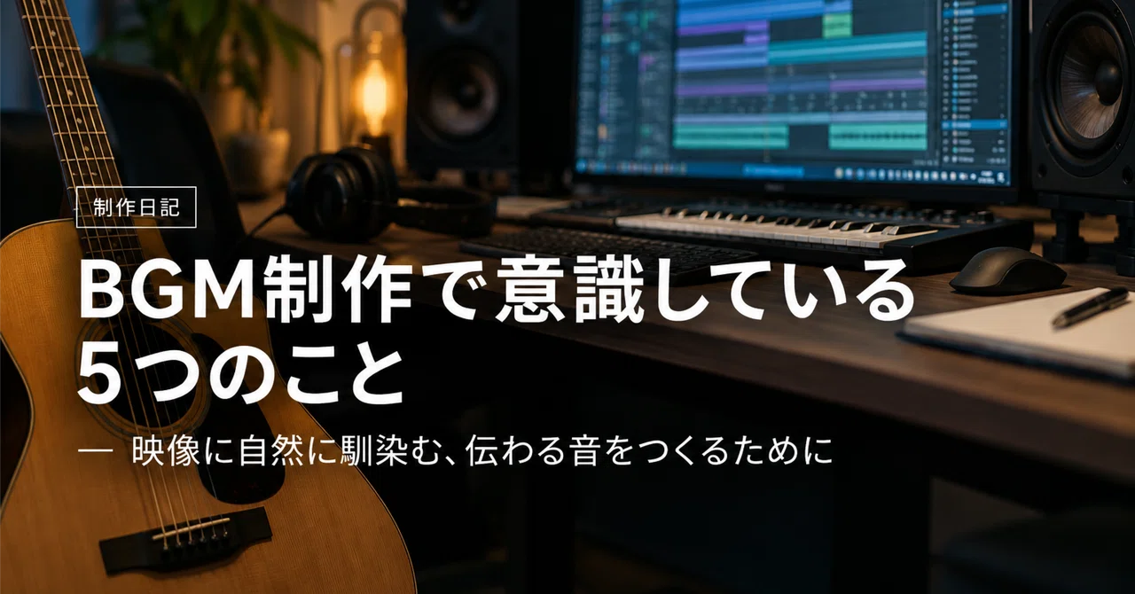 5 things I keep in mind when producing BGM. A good song and a usable ...