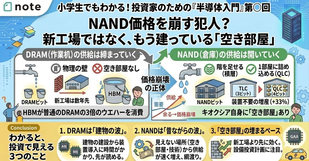 It is not SK's new factory that will crash NAND prices. It is the ...
