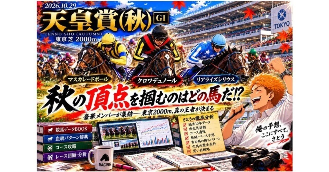 G1 Tenno Sho (Autumn) Data Analysis｜さとう