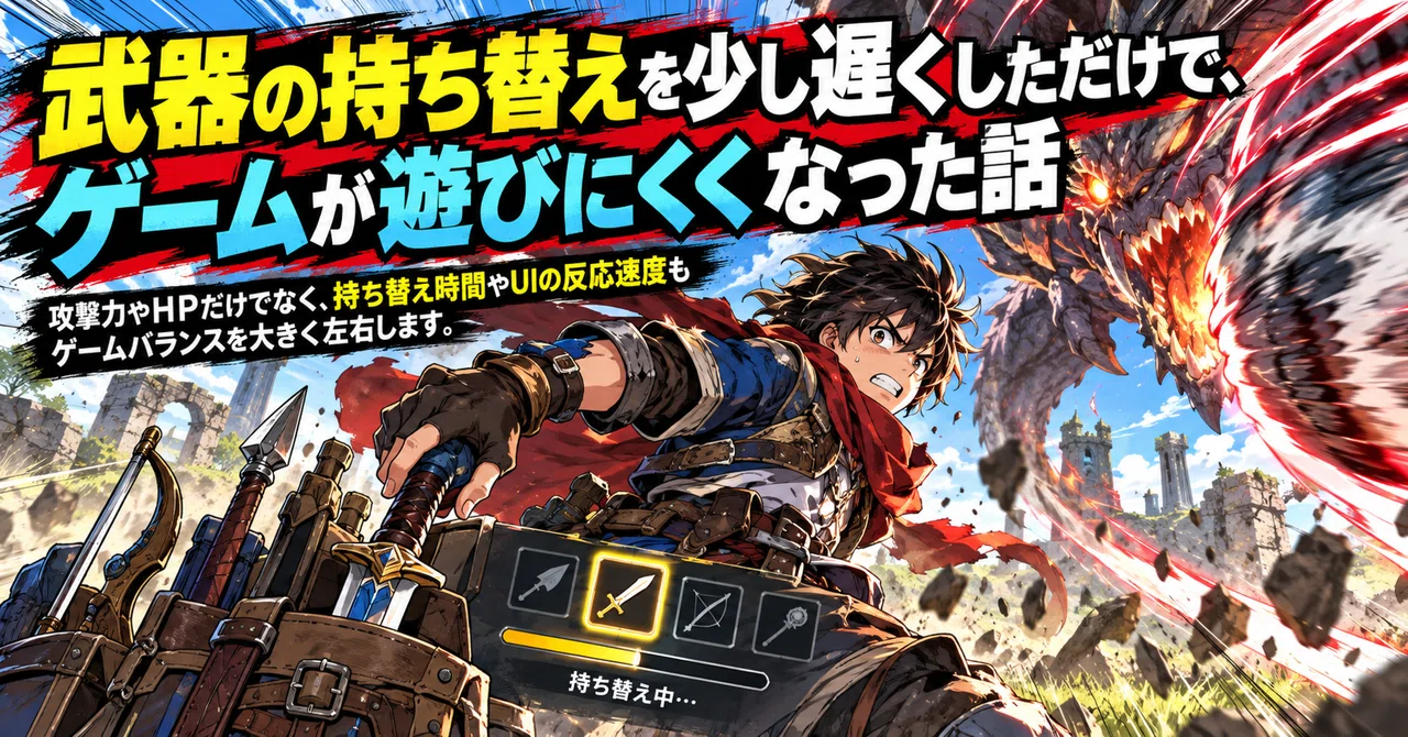 A story about how making weapon switching slightly slower made a game ...