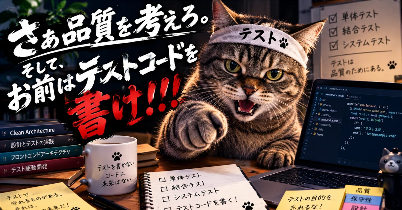 Recommendations for Frontend Testing｜猫です。お前はテストを書け