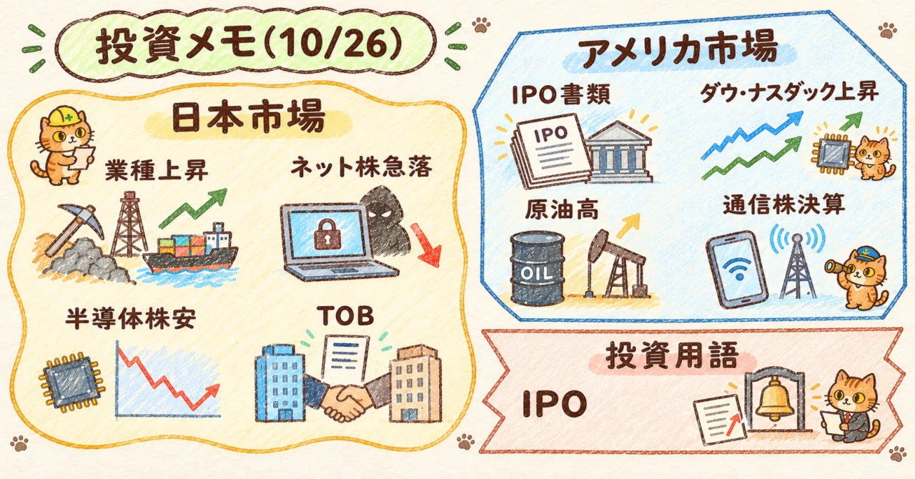 Investment Memo (10/26)｜とらねこ