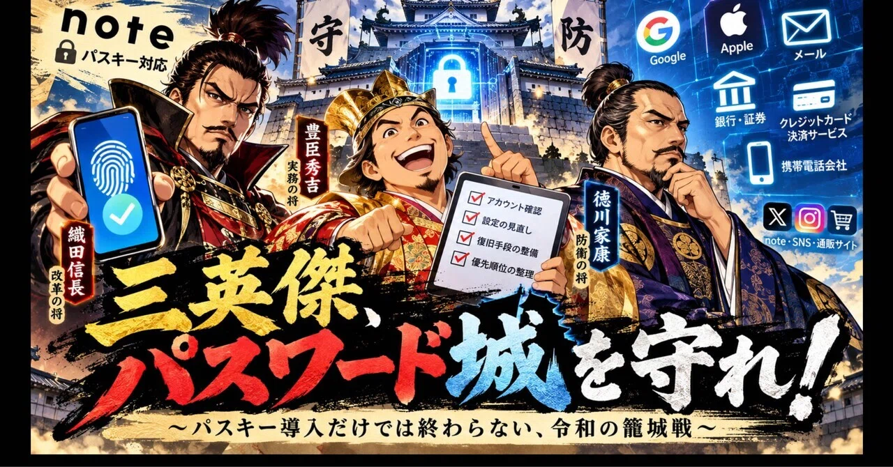 The Three Great Unifiers! Protect the Password Castle!! — The [Reiwa ...