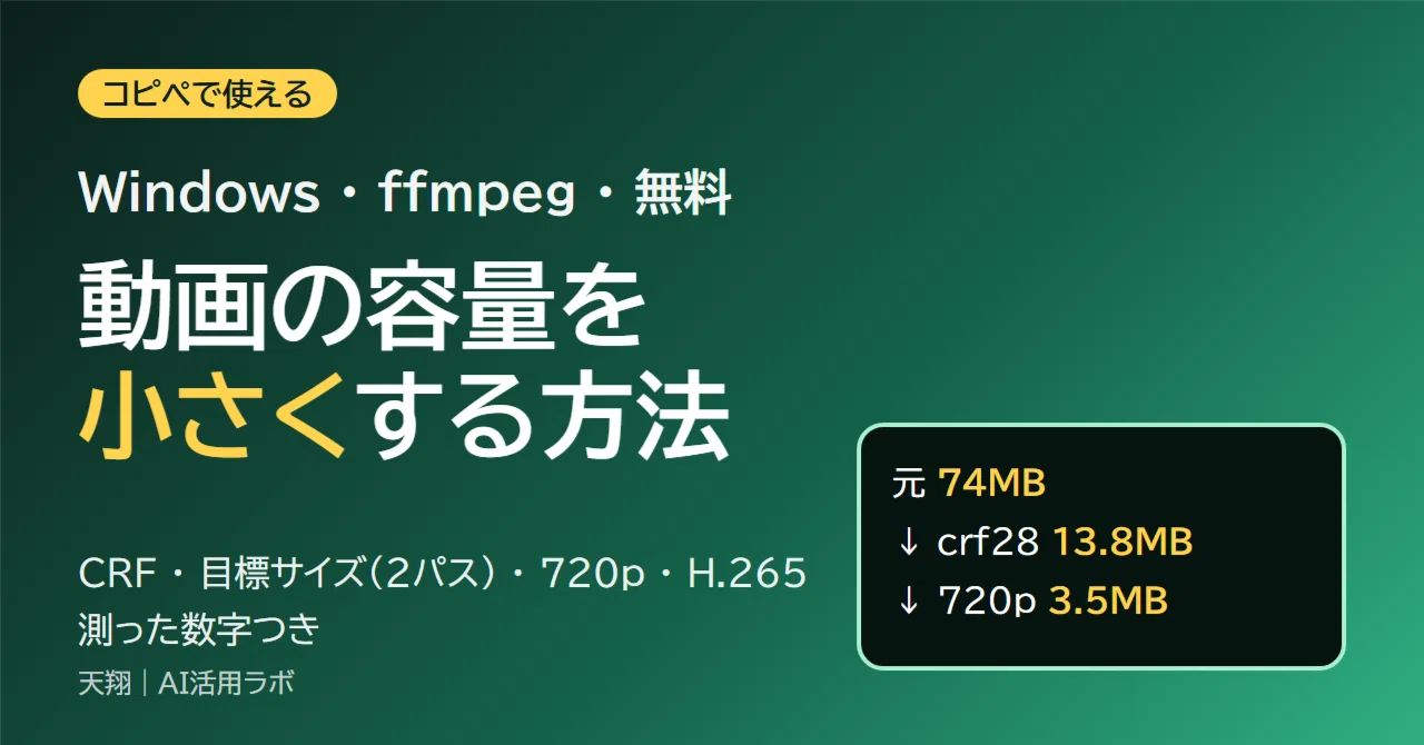 How to Reduce Video File Size | Using ffmpeg on Windows to Shrink a ...