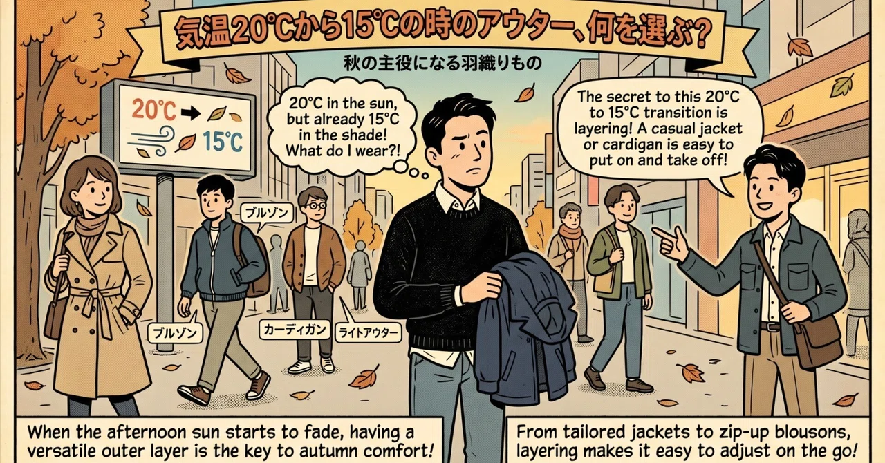 What outerwear should you choose when the temperature is between 20°C ...
