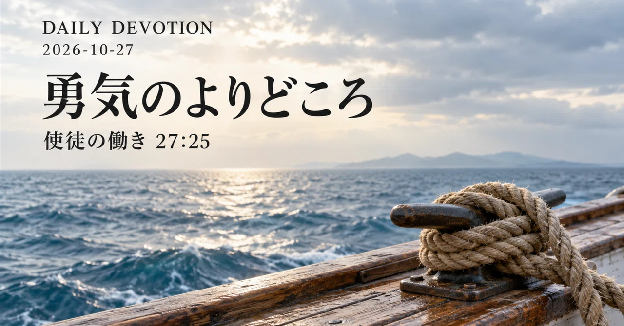 Daily Bible Devotion | 2026-10-27 | The Source of Courage｜ヨンチョル