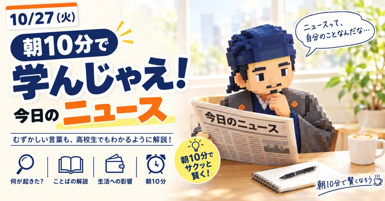 【10/27】同性婚院内集会11/19開催ほか4本｜朝10分で学んじゃえ！｜朝10分で賢くなろう
