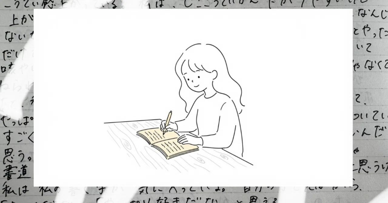 “I like my own handwriting” is a pretty easy way to boost self-esteem.｜ポン