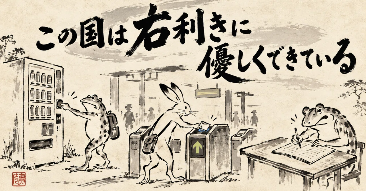 This country is built to be friendly to right-handed people｜右手が使えない私