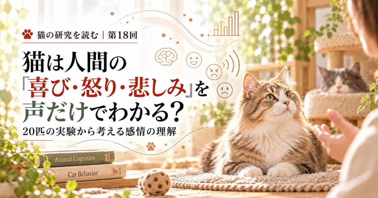Can cats understand human 'joy, anger, and sadness' just from our voices? Thinking about emotional understanding from an experiment with 20 cats