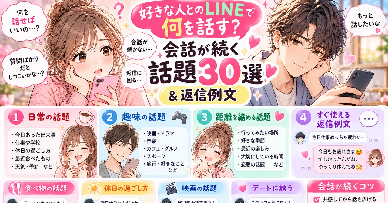 What to talk about on LINE with someone you like? 30 topics to keep the ...