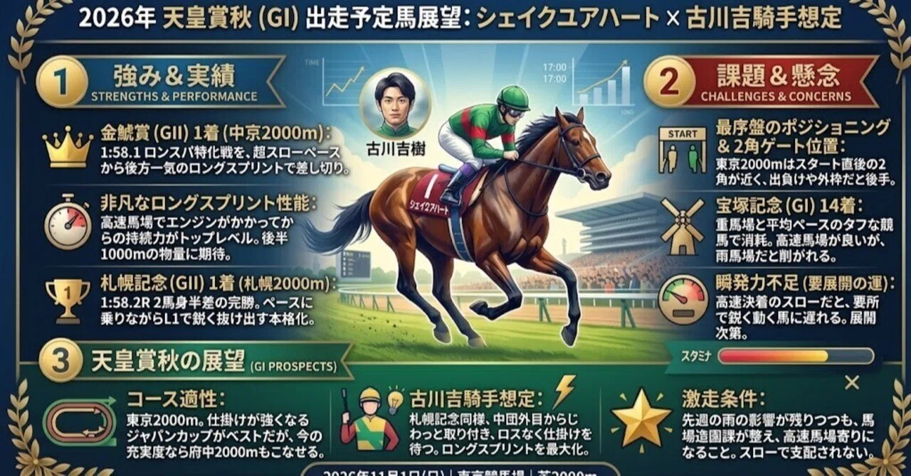 [Tenno Sho (Autumn) 2026 Prediction] Shake Your Heart x Jockey ...