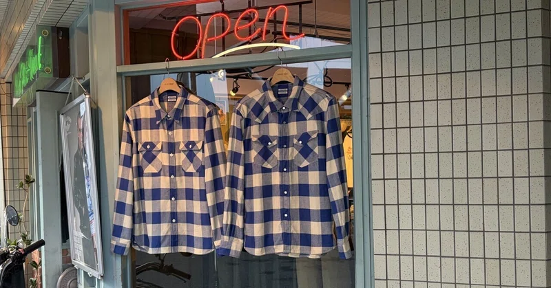 【FLAT HEAD 高崎店】定番ブロックチェックネルシャツ、新色ホワイト×ブルー。そして、ウエスタンという選択。