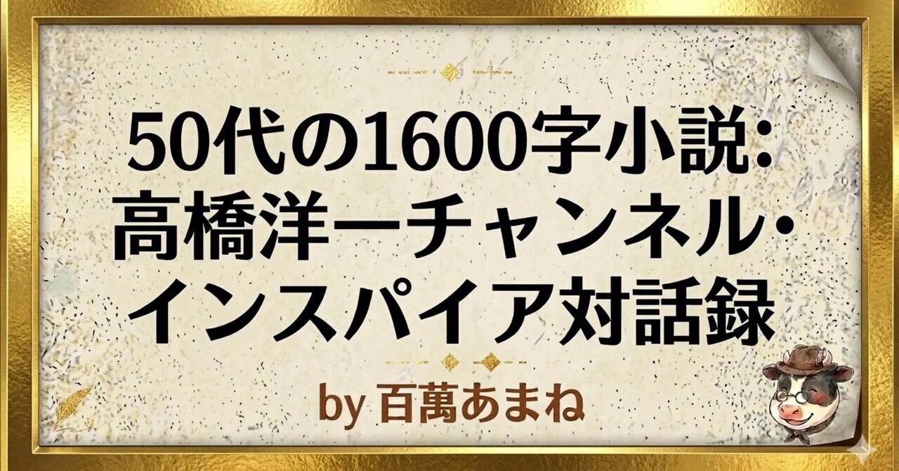 1600-Character Novels for People in Their 50s: A Dialogue Inspired by ...