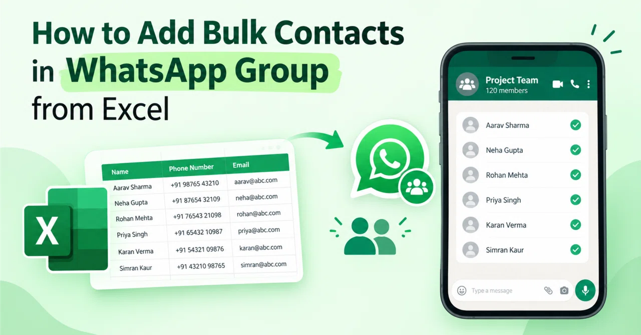 How to Add Bulk Contacts in WhatsApp Group from Excel Instantly｜note ...
