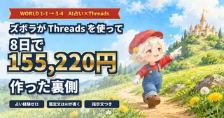 ズボラがThreadsを使って8日で155,220円作った裏側