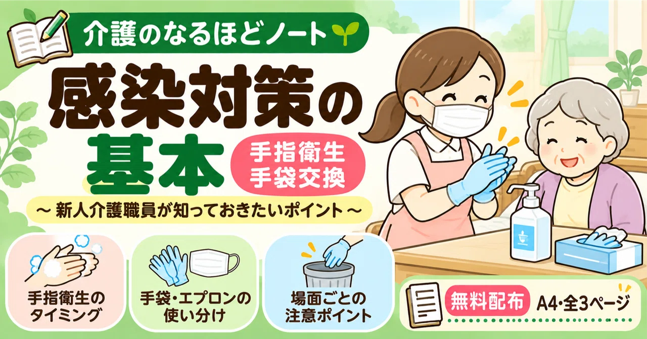 [Free Distribution] Infection Control for New Care Staff｜介護のなるほどノート