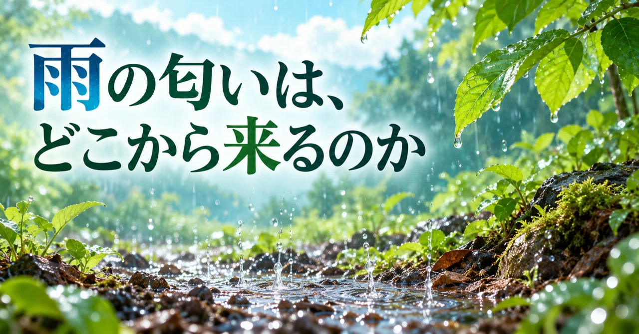 Where does the smell of rain come from?｜kuroda.AI