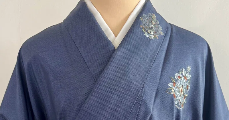 刺繍付下げ着物