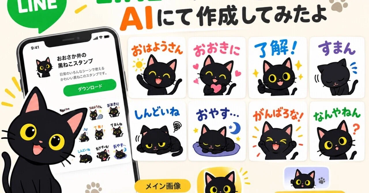 Is it okay if I can't draw? Trying to make LINE stickers with AI｜くろひょう