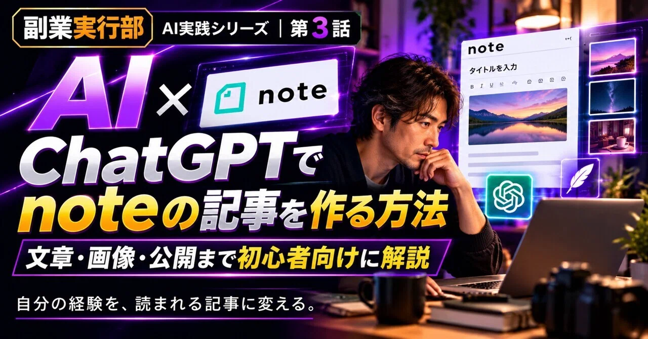 [AI Practice 3] How to create note articles with ChatGPT. A beginner's ...