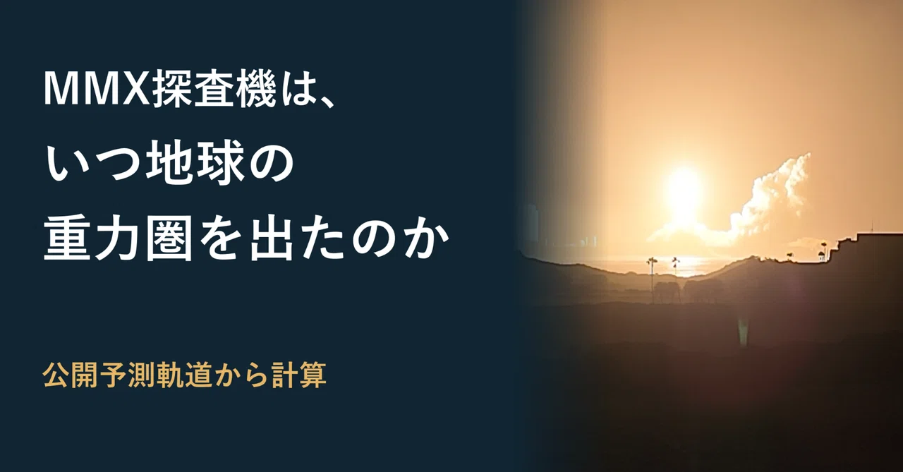 When did the MMX probe leave Earth's sphere of influence?｜戸梶歩 宇宙開発エバンジェリスト