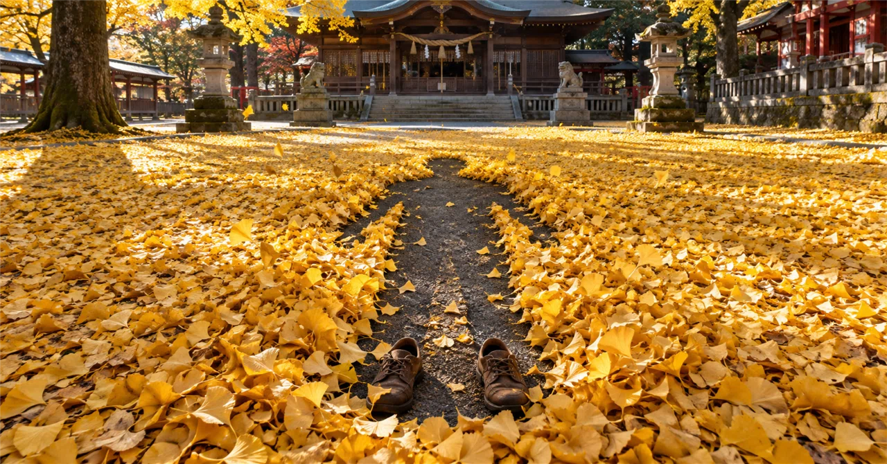The Human-Shaped Void in the Fallen Leaves at the Shrine [Scary Meaning ...