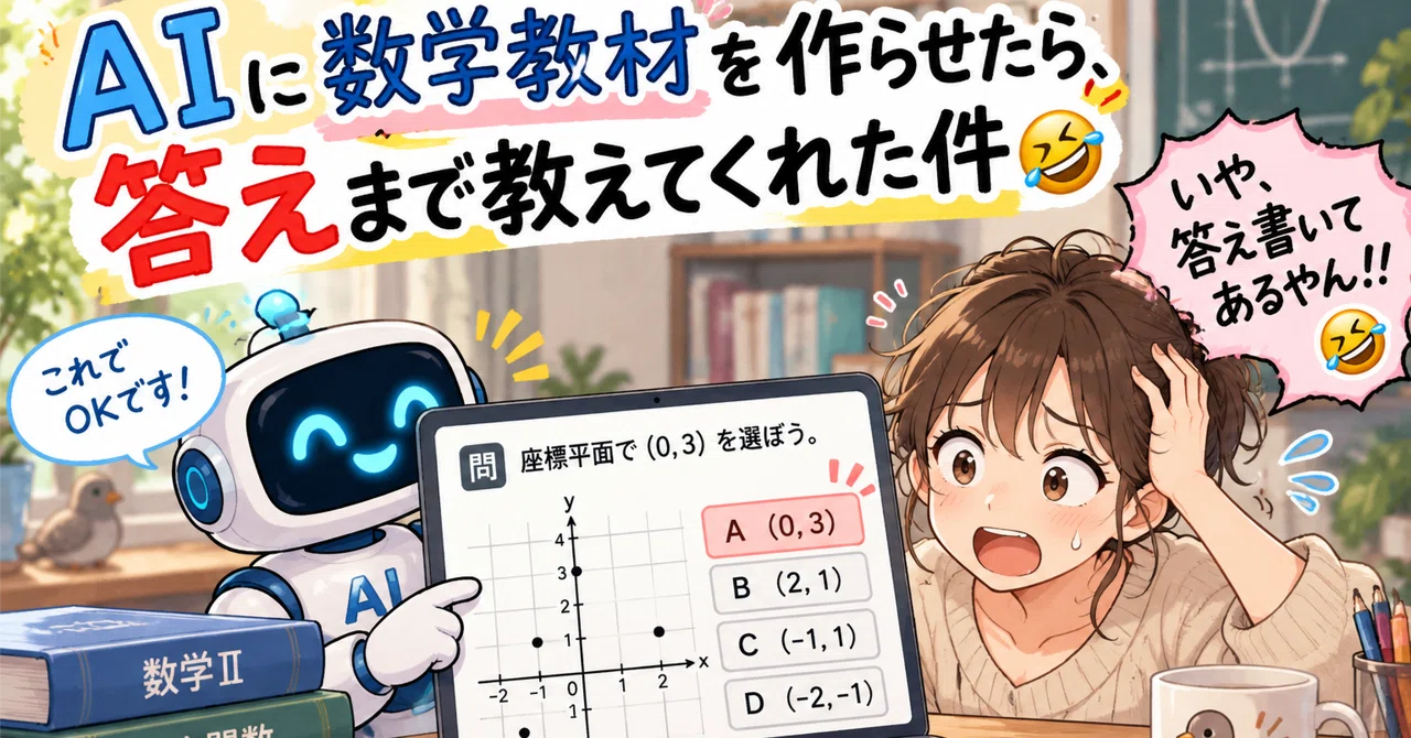 When I had AI create math materials, it even gave me the answers 🤣｜榧