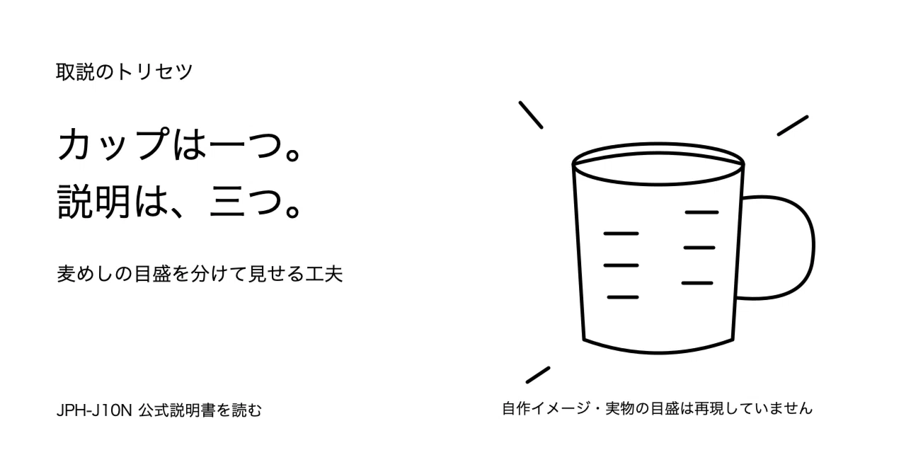 Why 'Three Cups' Appear in the Rice Cooker Manual｜トリセツ