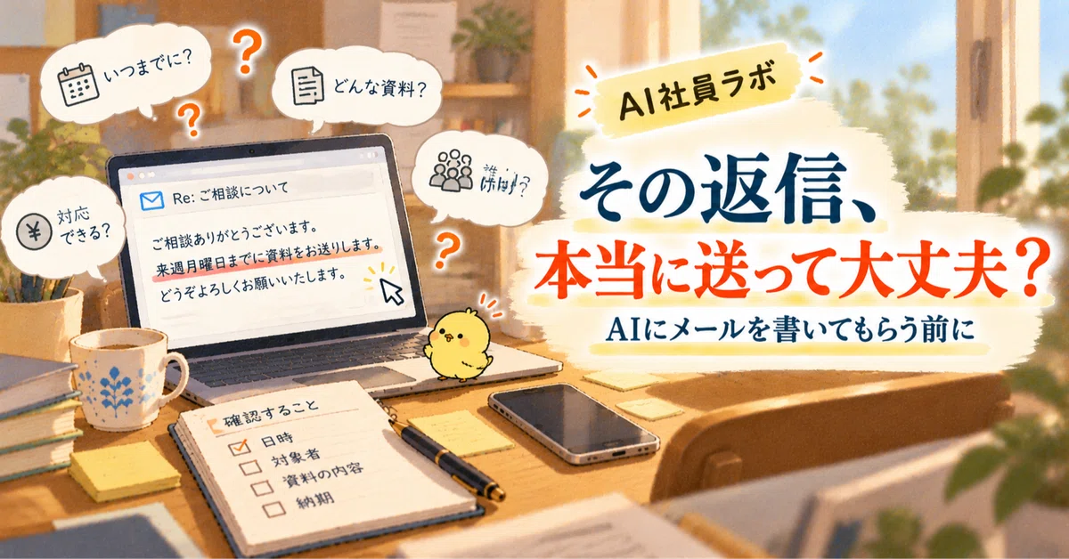 Things You Write Things to check before having AI write your emails|林 駿甫|AI社員ラボ