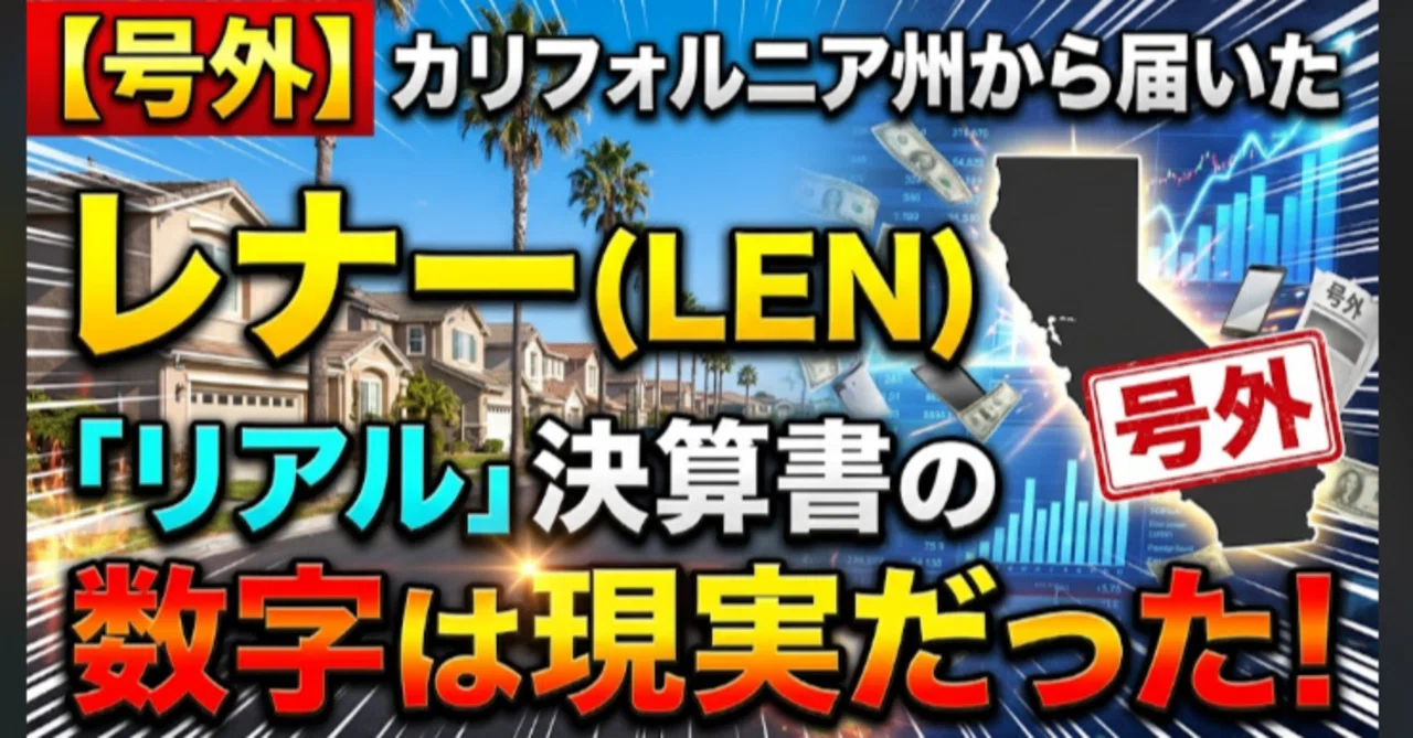 🚨 [Extra] The 'real' financial statement figures for Lennar (LEN) from ...