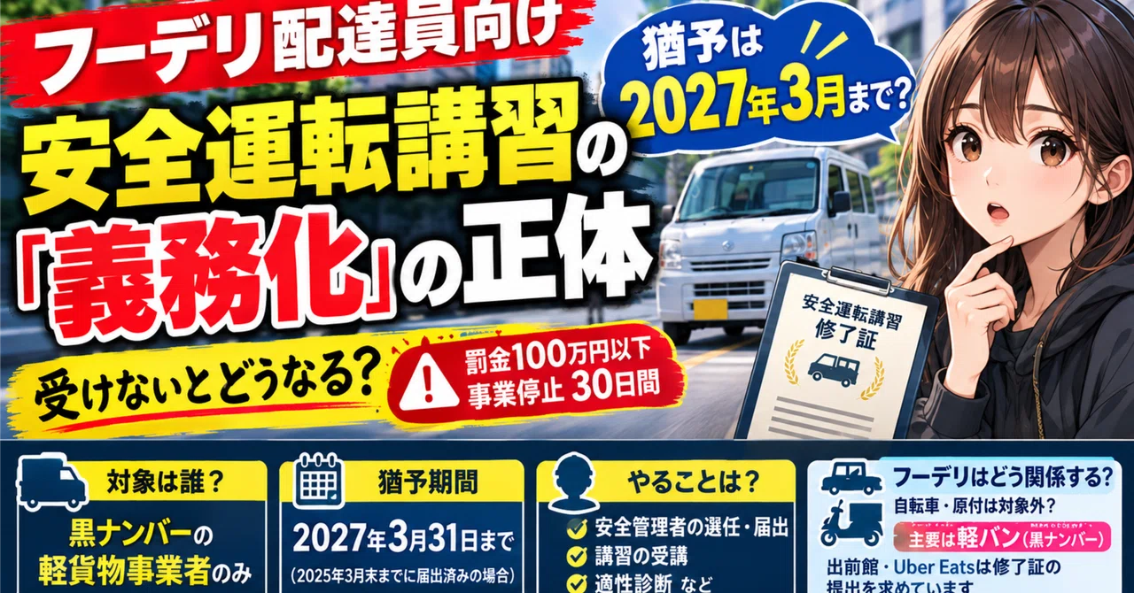 [Must-See for Food Delivery Riders] Is Safe Driving Training Mandatory ...