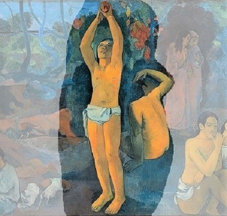 ゴーギャン Paul_Gauguin_-_D'ou_venons-nous (3)　中央