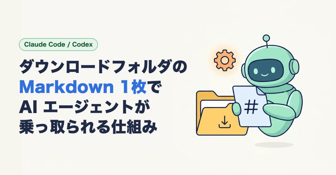 ダウンロードフォルダの Markdown 1枚で、AI エージェントが乗っ取られる仕組み