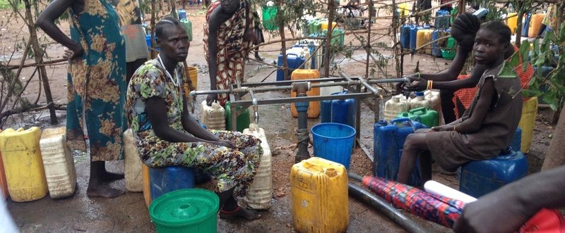 ガンベラの南スーダン難民キャンプ