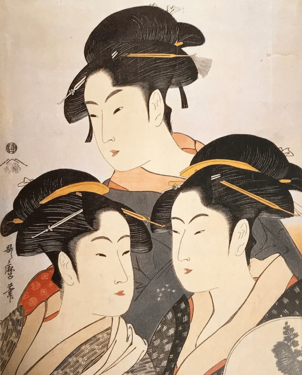 喜多川歌麿《當時三美人》｜hataetti