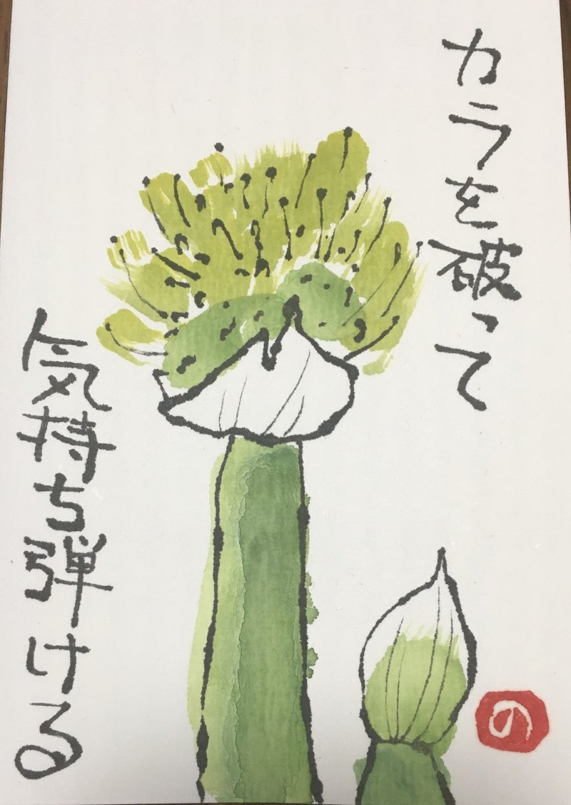 絵手紙 晩夏の花 しゅうこ Note