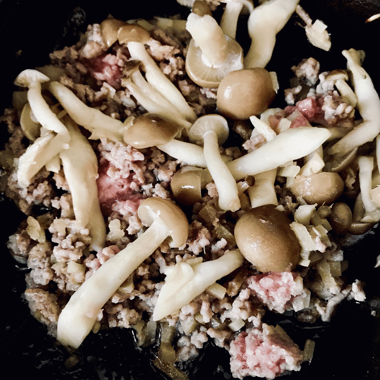 しめじ入りそぼろ丼 As Note