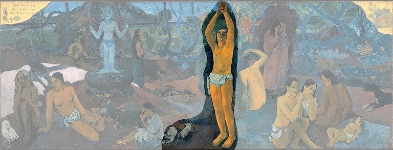 ゴーギャン Paul_Gauguin_-_D'ou_venons-nous 猫