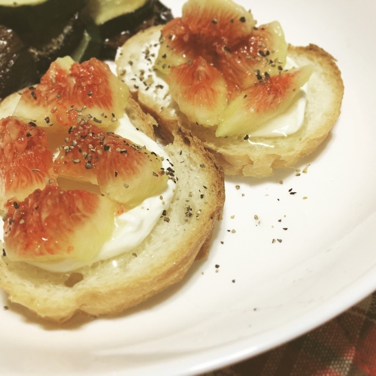 いちじくのオープンサンド Mayumix Note