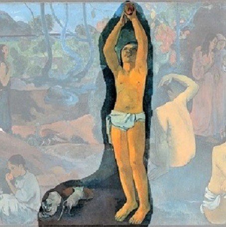 ゴーギャン Paul_Gauguin_-_D'ou_venons-nous 猫 (2)