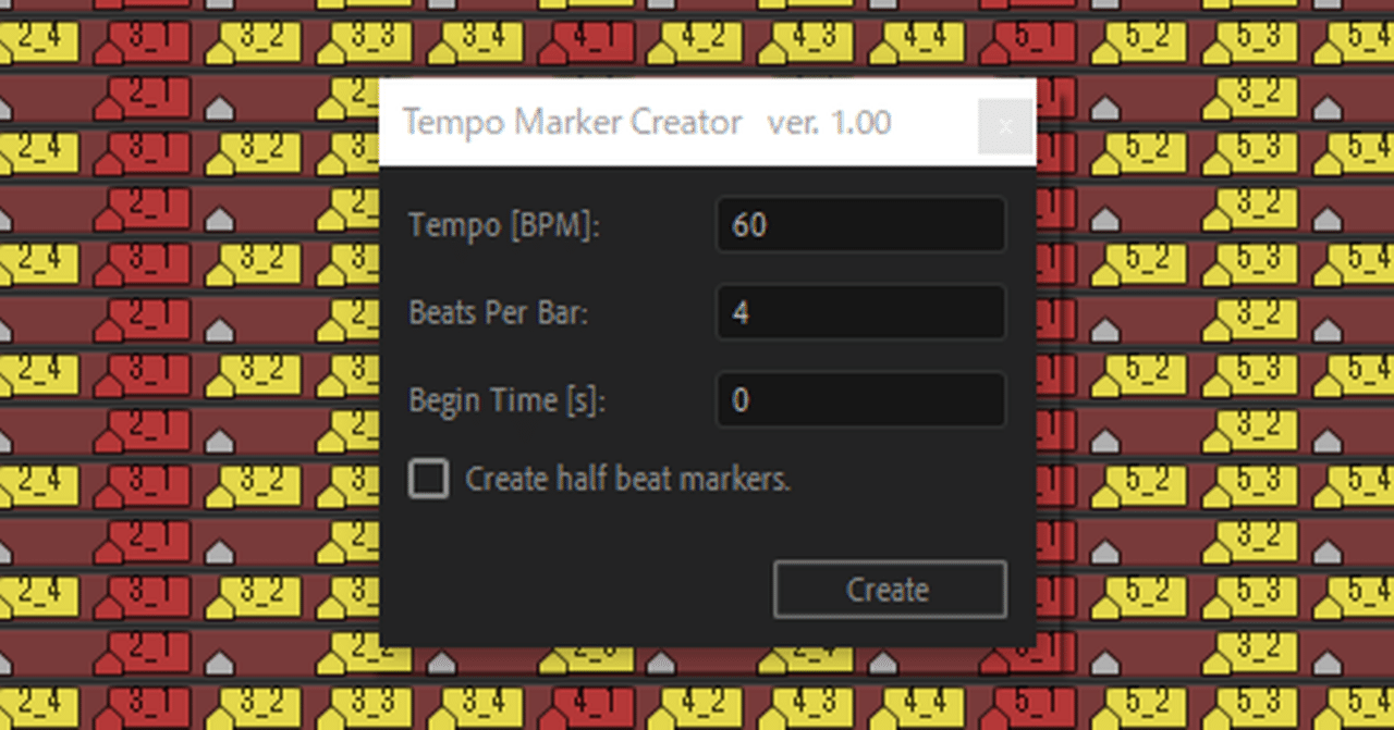 After Effects 指定したテンポ Bpm ごとにマーカーを配置するスクリプト イリ坊 Note
