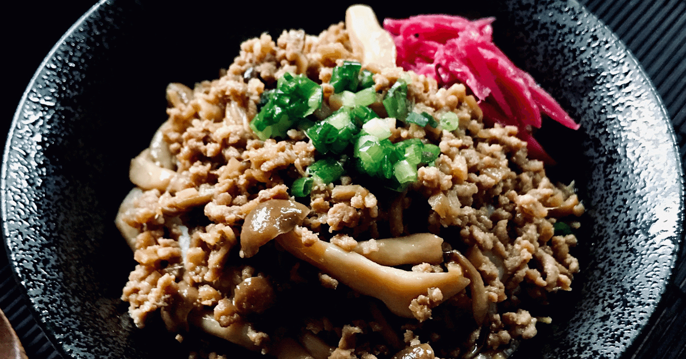 しめじ入りそぼろ丼 As Note