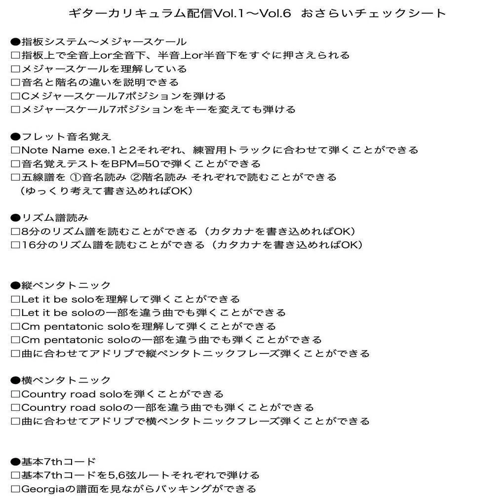 絶対に知っていて欲しいギターの基礎 7レッスン 佐々木 秀尚 Note