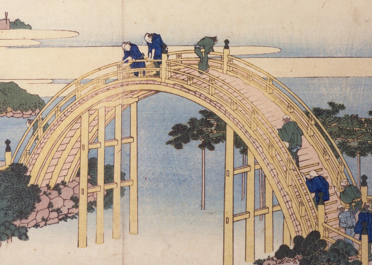 股旅　舞台ステージ幕　橋の絵　布製 SHOCHIKU STORE | 松竹ストア新橋演舞場ステージアクスタ: 松竹歌舞伎